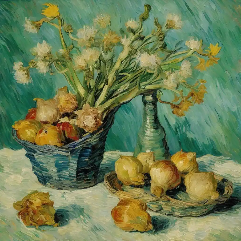 Basket of Sprouting Bulbs – Vincent van Gogh