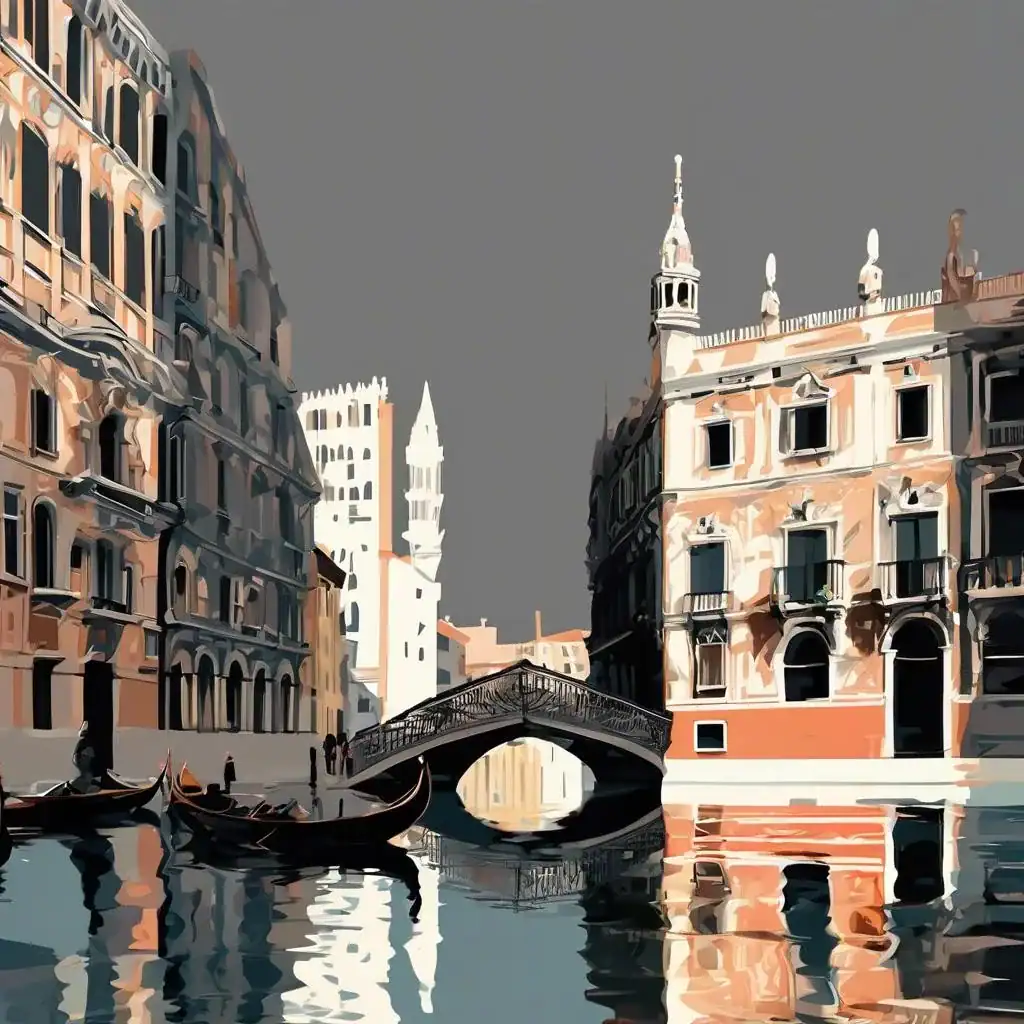 Gondole la Veneţia (Palazzo Dario) – Nicolae Darascu